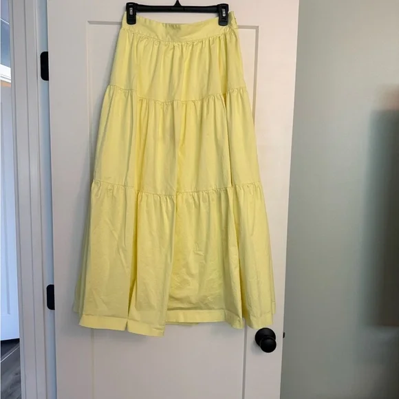 Staud Yellow Tiered Skirt - Picture 2 of 4
